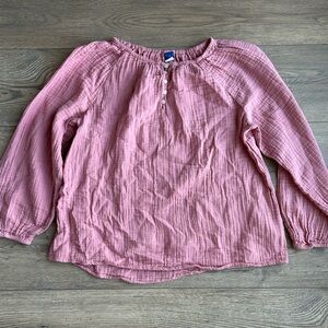 Old Navy Pink Muslin Top with Button Detail